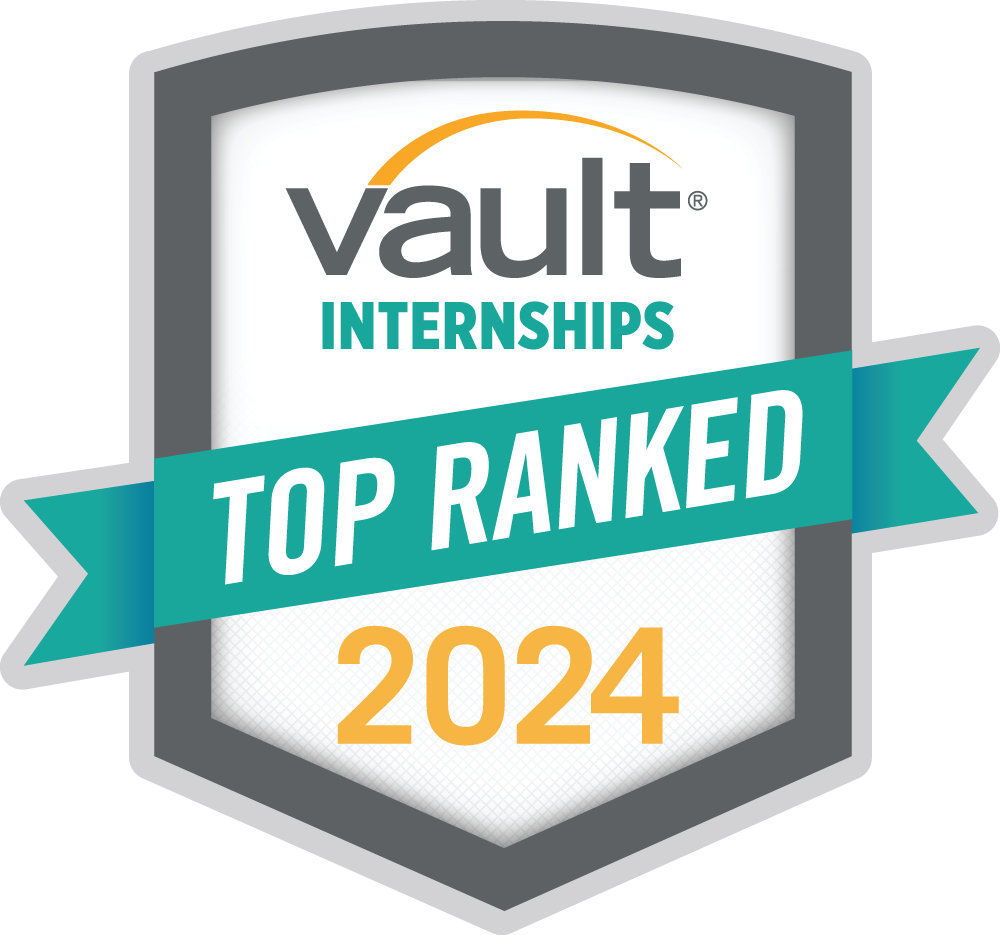 Vault internships top ranked award