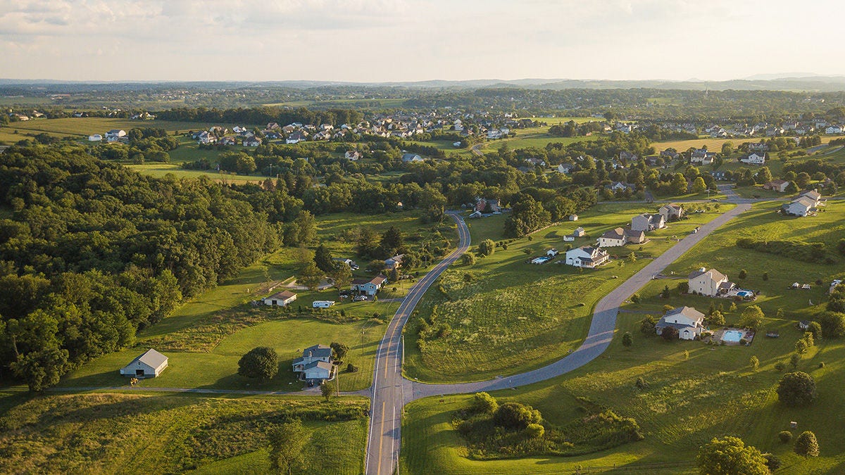 Rural rolling hills