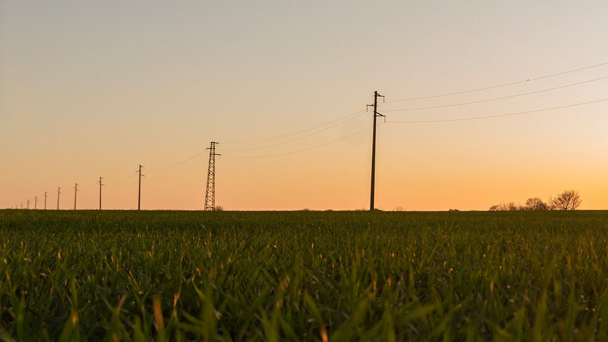 Rural electric poles