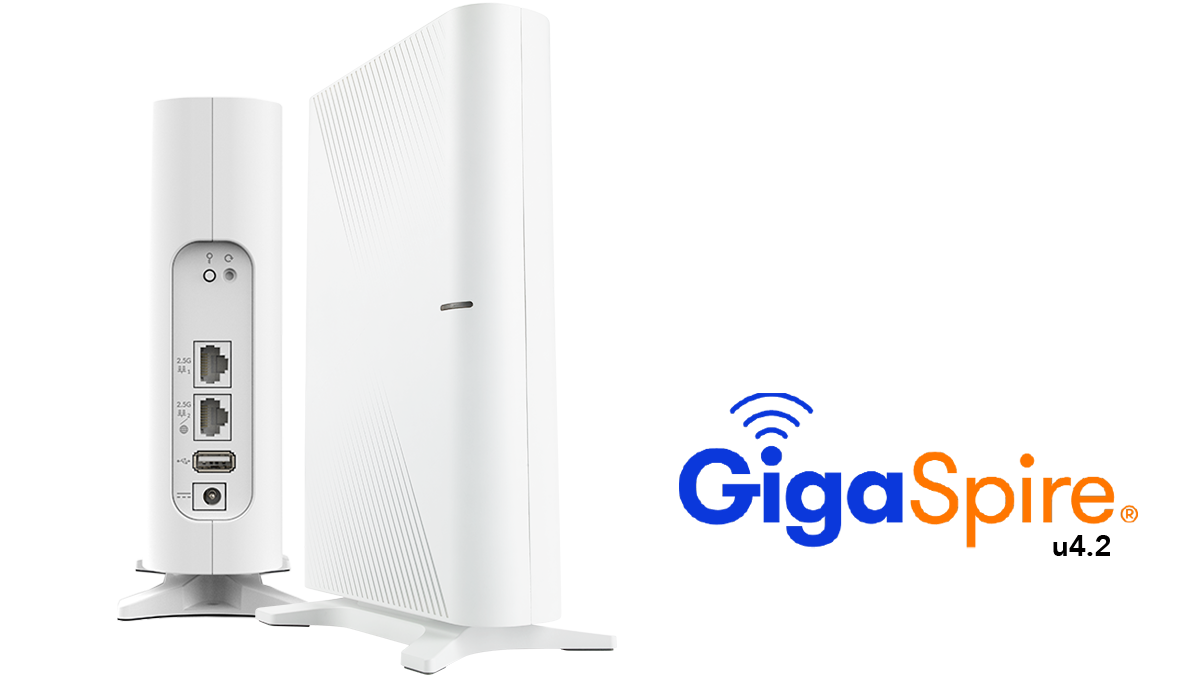 GigaSpire u4.2 Compact Wi-Fi system and integrated fiber solution