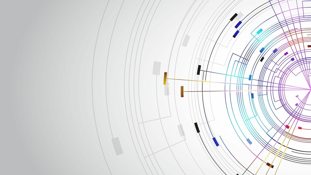 abstract network edge with circles